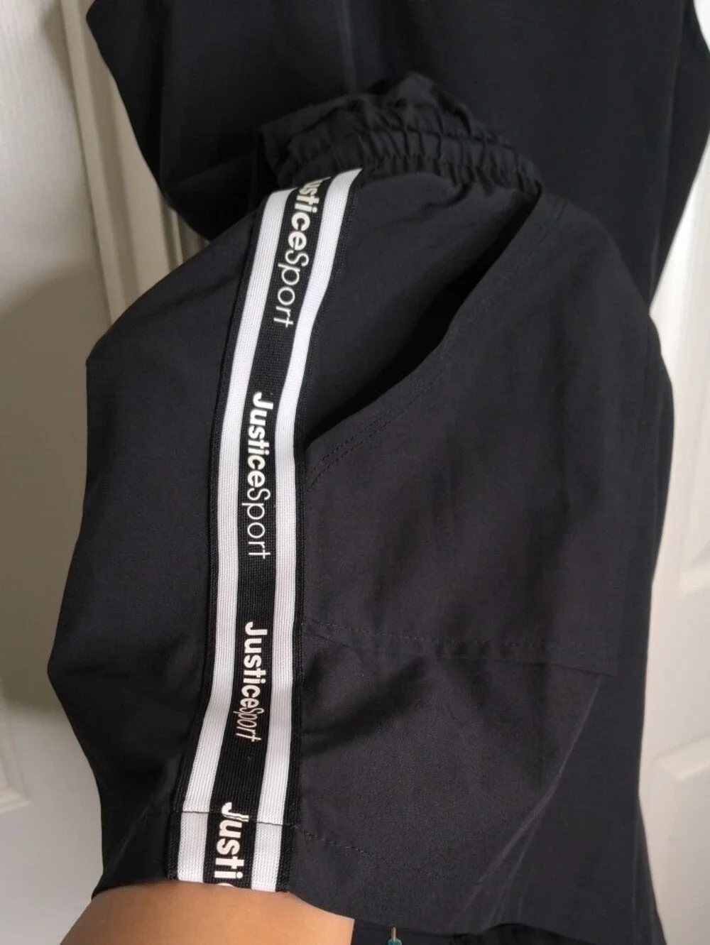 Justice Black Sleeveless Athletic Romper